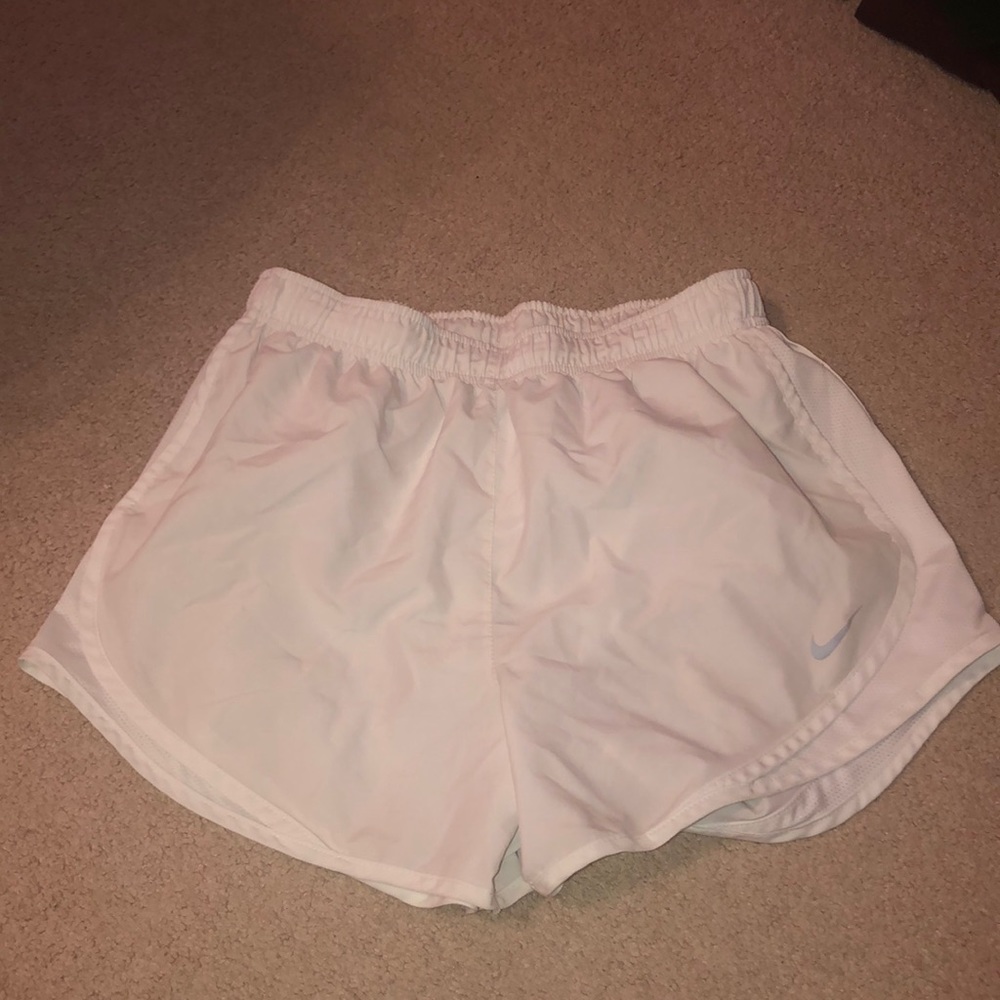 White Nike shorts